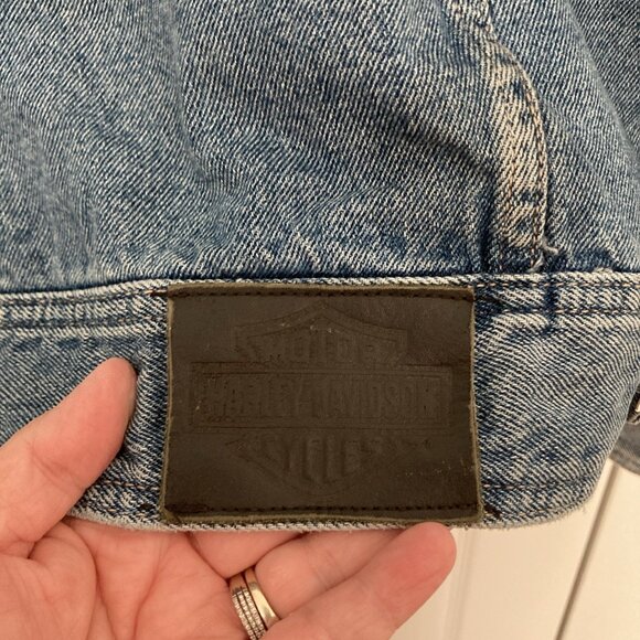 Men's HARLEY-DAVIDSON Motorcycle Denim Jean Jacket 100% Cotton Size 3XL Sturgis - Picture 9 of 16